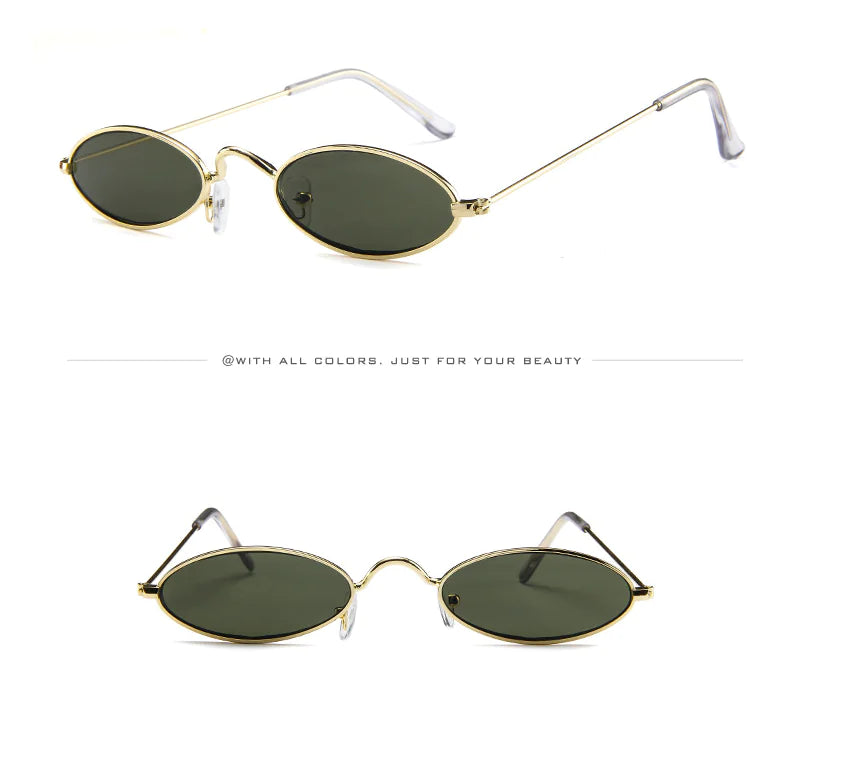 2018 Korean Metal Oval Sunglasses for Men & Women