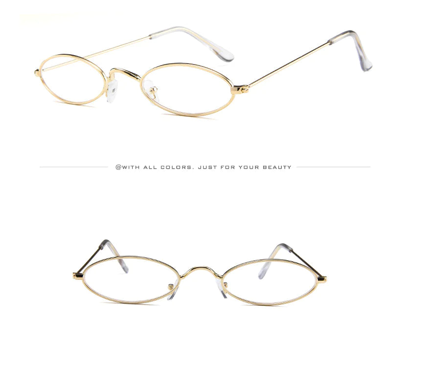 2018 Korean Metal Oval Sunglasses for Men & Women