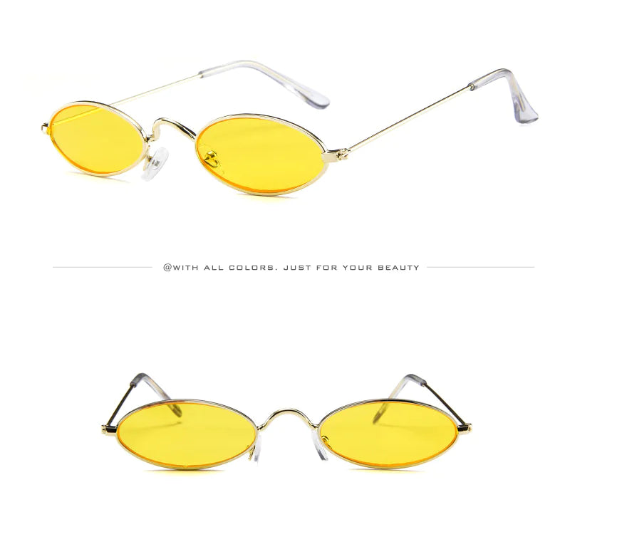 2018 Korean Metal Oval Sunglasses for Men & Women