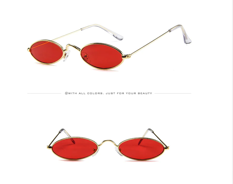 2018 Korean Metal Oval Sunglasses for Men & Women