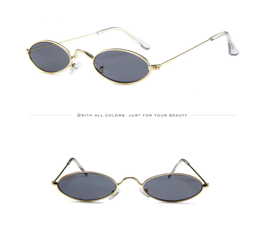 2018 Korean Metal Oval Sunglasses for Men & Women